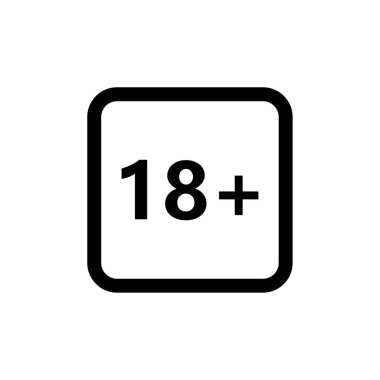 On sekiz artı dış hat simgesi, vektör illüstrasyonu