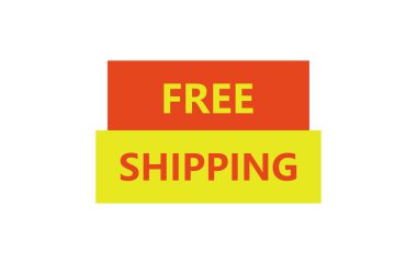 Düz stil ücretsiz nakliye simgesi. vektör çizimi izole edildi.