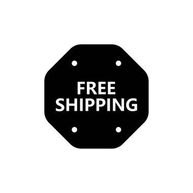 Düz stil ücretsiz nakliye simgesi. vektör çizimi izole edildi.