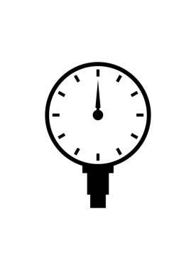 Ölçü, ölçüm, metre simgesi, vektör illüstrasyonu