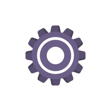 Beyaz arkaplanda çark vektör simgesi