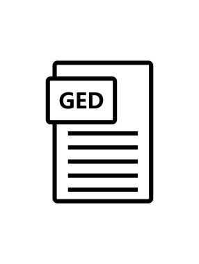 GED dosya simgesi beyaz arkaplanda gösterilmiştir