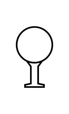 Golf simgesi logo tasarım şablonu