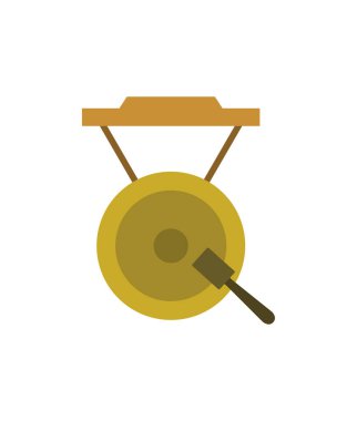gong simgesi vektör illüstrasyon logosu tasarımı