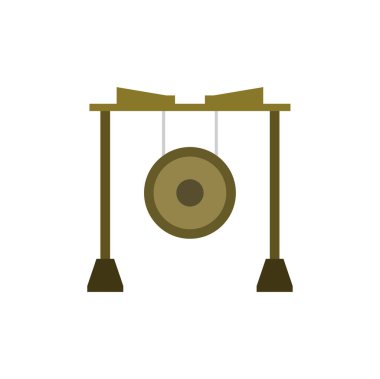 gong simgesi vektör illüstrasyon logosu tasarımı