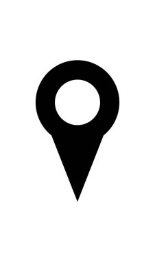 konum pin simgesi vektör illüstrasyonu 