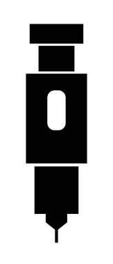 İnsülin enjeksiyon kalem satırı simgesi. 