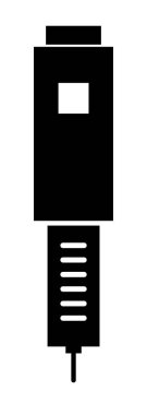 İnsülin enjeksiyon kalem satırı simgesi. 