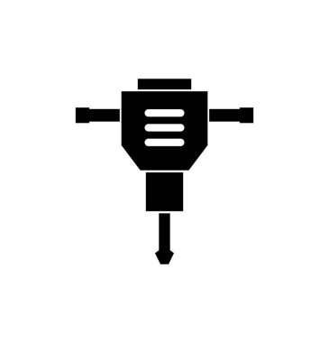 Web için kaya matkabı vektör simgesinin basit çizimi