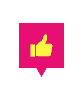 Başparmağınızı vektör çizimi gibi kaldırın