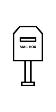 posta kutusu simgesi, düz biçim