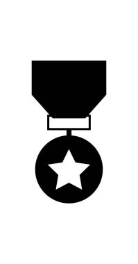 Madalya ikon vektör illüstrasyonu