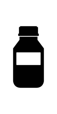 Tıbbi şişe simgesi, vektör illüstrasyonu
