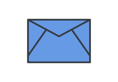 zarf e- posta simgesi, vektör illüstrasyonu