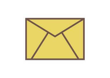 zarf e- posta simgesi, vektör illüstrasyonu