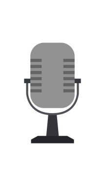 mikrofon simgesi vektör illüstrasyonu 