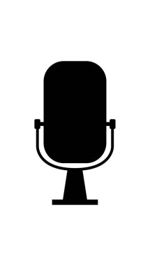 mikrofon simgesi vektör illüstrasyonu 