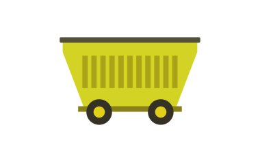 maden treni simgesi, vektör illüstrasyonu