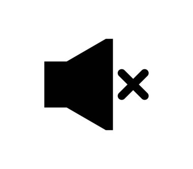 Ses hoparlörü yok. vektör simgesi