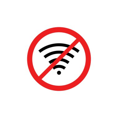 no wifi signal icon. vector illustration
