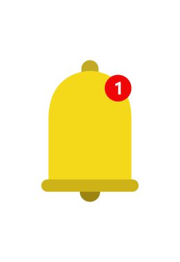 uyarı çanı simgesi vektörü beyaz arkaplanda izole edildi, çan web