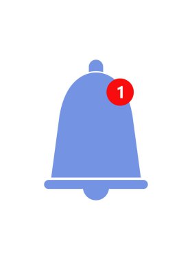 uyarı çanı simgesi vektörü beyaz arkaplanda izole edildi, çan web