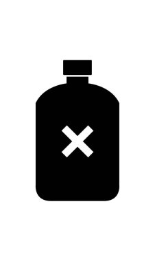 zehir şişe simge vektör çizim