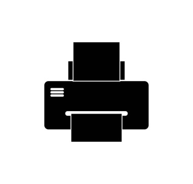 izole edilmiş yazıcı simgesi. vektör çizimi tasarımı