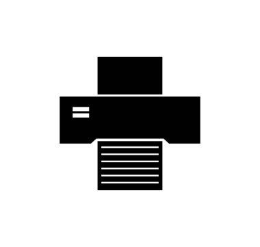 izole edilmiş yazıcı simgesi. vektör çizimi tasarımı