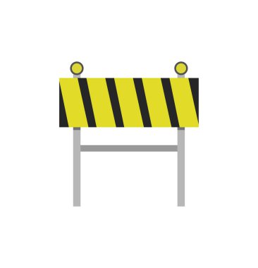 barikat düz biçim simgesi, vektör tasarımı