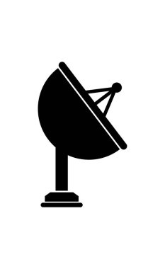 Beyaz arkaplanda uydu anten vektör simgesi
