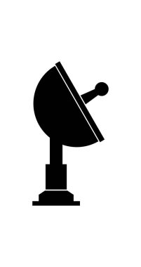 Beyaz arkaplanda uydu anten vektör simgesi