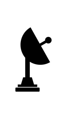 Beyaz arkaplanda uydu anten vektör simgesi