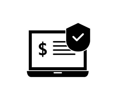 Güvenli çevrimiçi ödemenin vektör çizimi