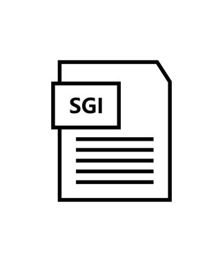 Beyaz arkaplanda resimlenmiş SGI dosya simgesi