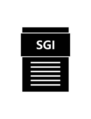 Beyaz arkaplanda resimlenmiş SGI dosya simgesi