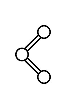 Beyaz arkaplan üzerindeki paylaşım simgesi, vektör illüstrasyonu
