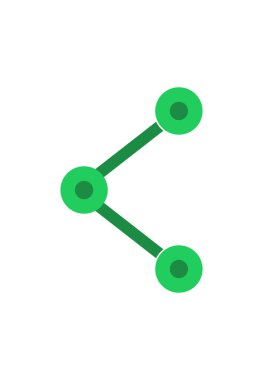 Beyaz arkaplan üzerindeki paylaşım simgesi, vektör illüstrasyonu