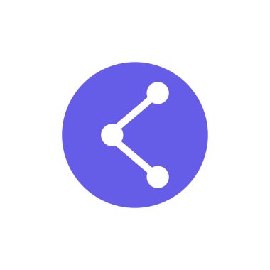 Beyaz arkaplan üzerindeki paylaşım simgesi, vektör illüstrasyonu