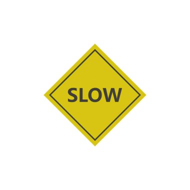 Modern yavaş uyarı işaretinin vektör çizimi