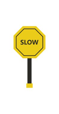 Modern yavaş uyarı işaretinin vektör çizimi