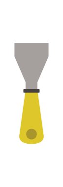  spatula yapı aracı simgesi, düz biçim