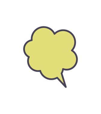 konuşma kabarcığı vektör çizimi