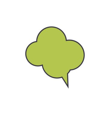 konuşma kabarcığı vektör çizimi