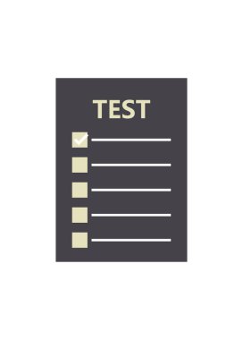 Test listesi. vektör illüstrasyonu basit tasarım
