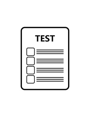 Test listesi. vektör illüstrasyonu basit tasarım