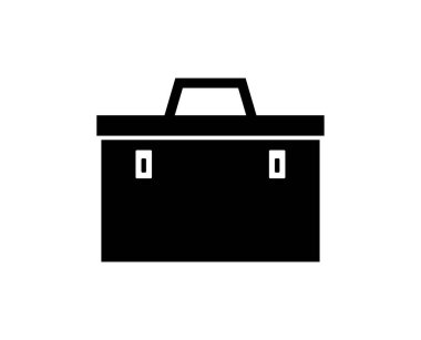 araç kutusu düz simgesi, vektör illüstrasyonu