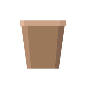 bitki saksı simgesi, vektör illüstrasyonu basit tasarım 