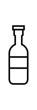  Sirke şişesi ikonu vektör illüstrasyonu
