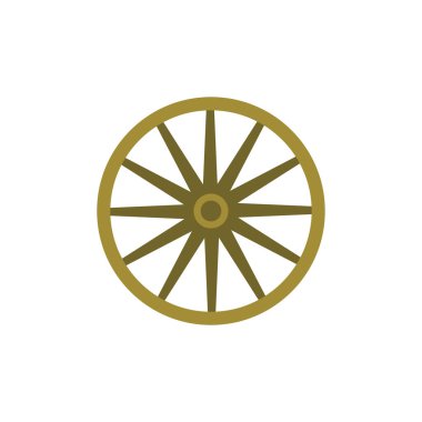 Vagon tekeri simgesi beyaz arkaplanda gösterilmiştir